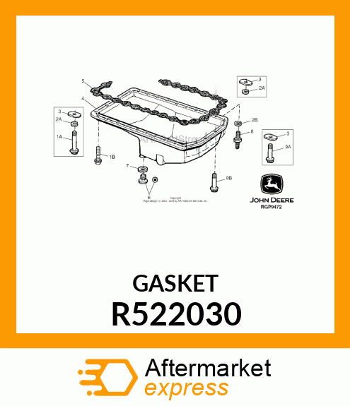 GASKET,OIL PAN, 4CYL, STEEL, 3/8" R522030