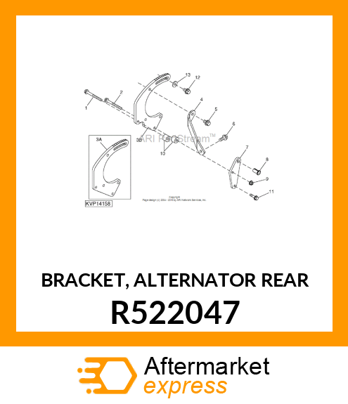 BRACKET, ALTERNATOR REAR R522047