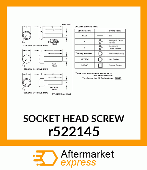 SOCKET HEAD SCREW r522145