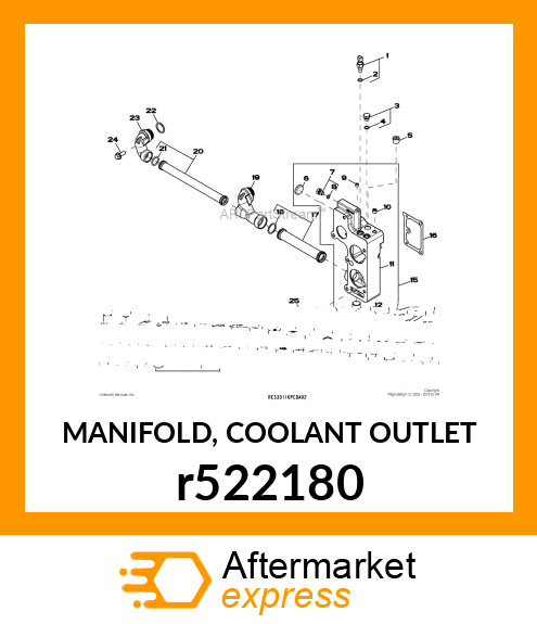 MANIFOLD, COOLANT OUTLET r522180