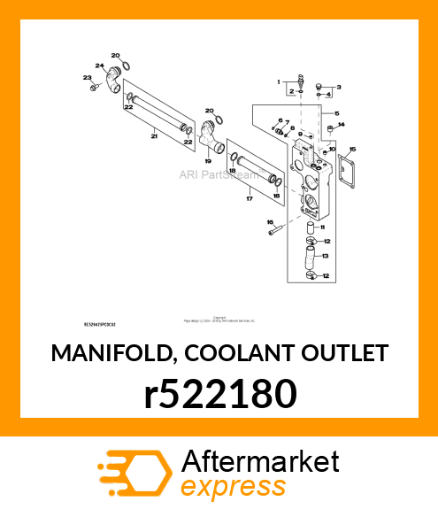 MANIFOLD, COOLANT OUTLET r522180