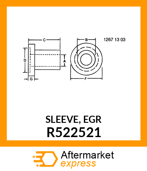 SLEEVE, EGR R522521