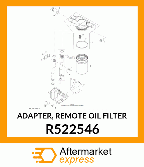 ADAPTER, REMOTE OIL FILTER R522546