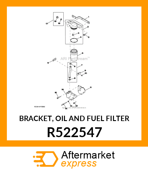 BRACKET, OIL AND FUEL FILTER R522547