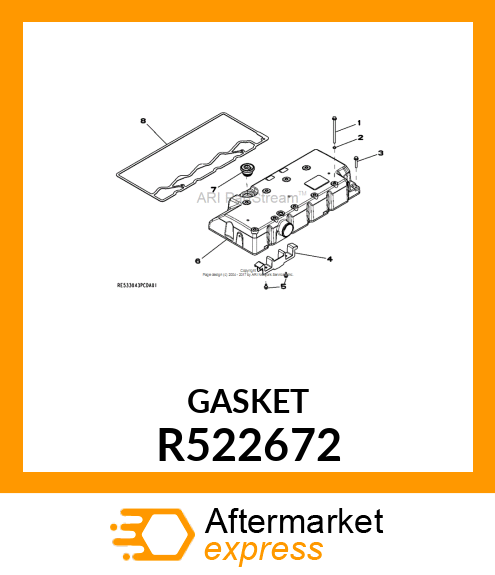 GASKET,ROCKER ARM COVER 5CYL R522672