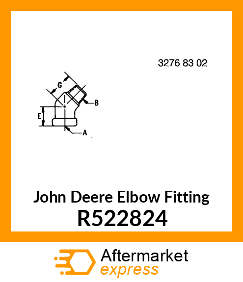 ELBOW FITTING, 45 DEGREE STREET R522824