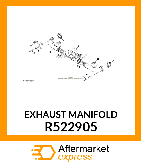 EXHAUST MANIFOLD, EXHAUST END MACHI R522905