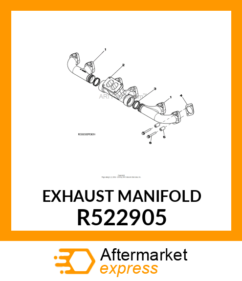 EXHAUST MANIFOLD, EXHAUST END MACHI R522905