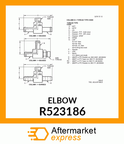 FITTING, TEE R523186