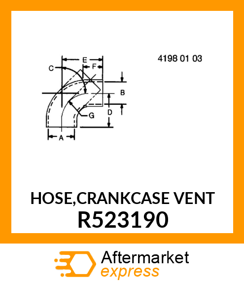 HOSE,CRANKCASE VENT R523190