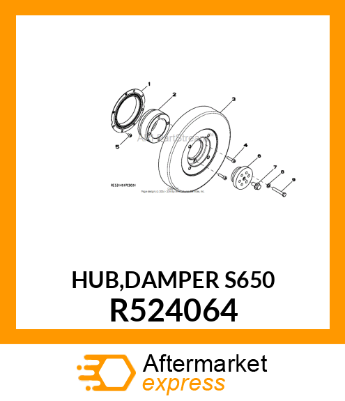 HUB,DAMPER S650 R524064