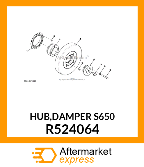 HUB,DAMPER S650 R524064