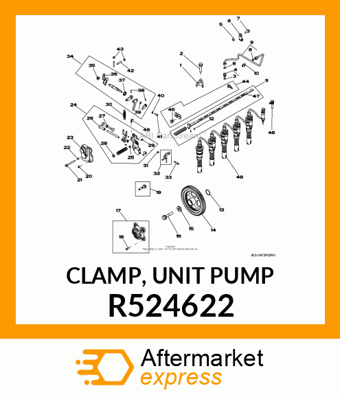 CLAMP, UNIT PUMP R524622