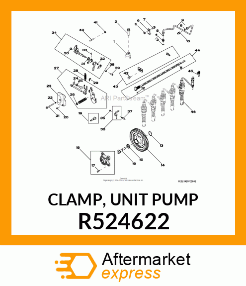 CLAMP, UNIT PUMP R524622