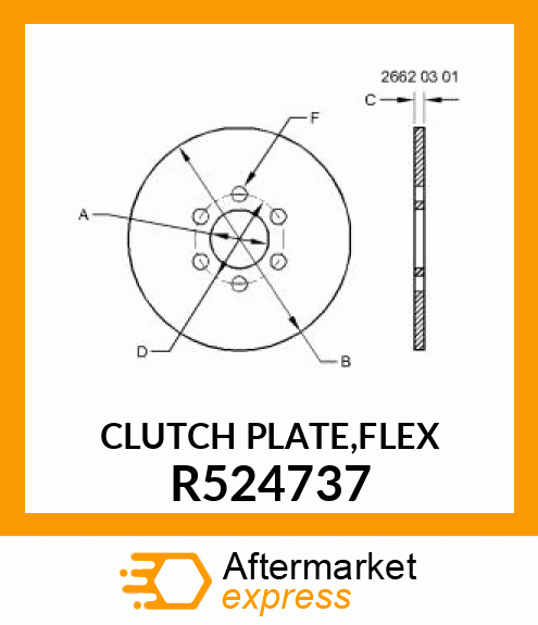 CLUTCH PLATE,FLEX R524737