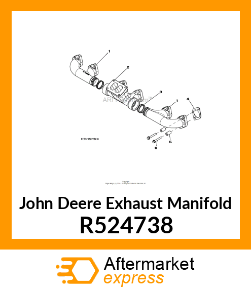 EXHAUST MANIFOLD,CENTER SECTION R524738