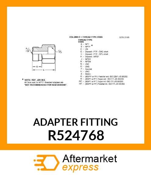 ADAPTER FITTING R524768