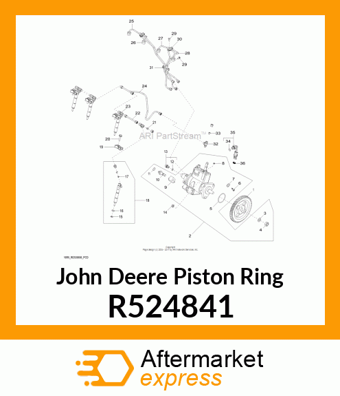 PISTON RING,RETAINING R524841