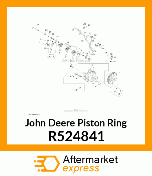 PISTON RING,RETAINING R524841