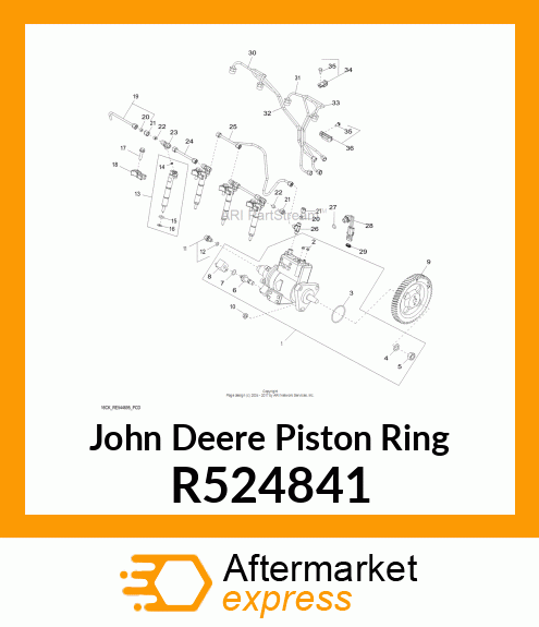 PISTON RING,RETAINING R524841