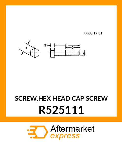 SCREW,HEX HEAD CAP SCREW R525111