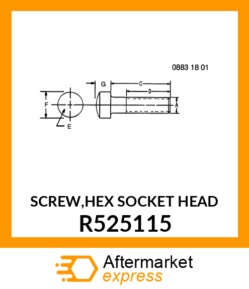 SCREW,HEX SOCKET HEAD R525115