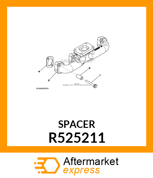 SPACER,EXHAUST MANIFOLD CAP SCREW R525211