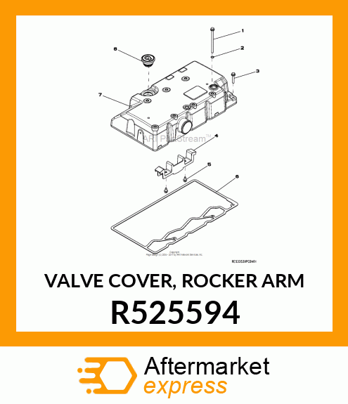 VALVE COVER, ROCKER ARM R525594