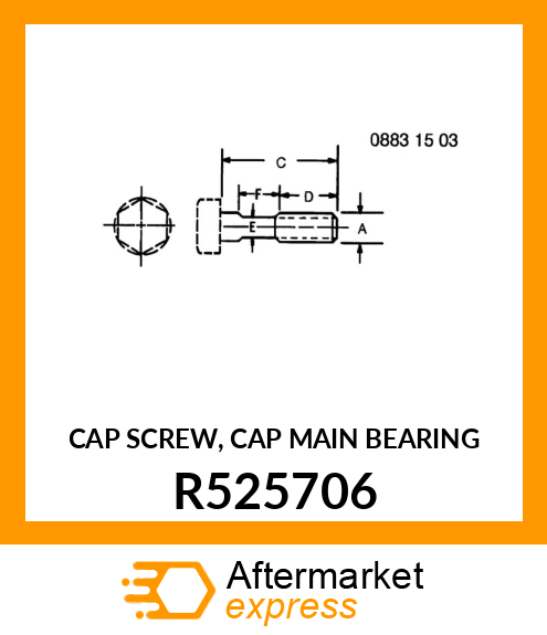 CAP SCREW, CAP MAIN BEARING R525706