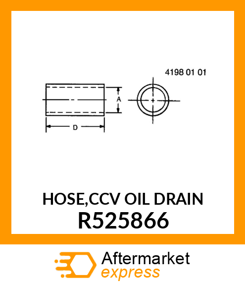 HOSE,CCV OIL DRAIN R525866