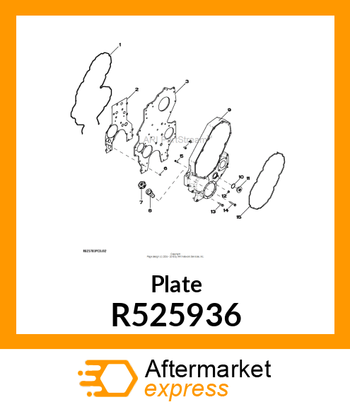 PLATE, FRONT AUX DRIVE R525936