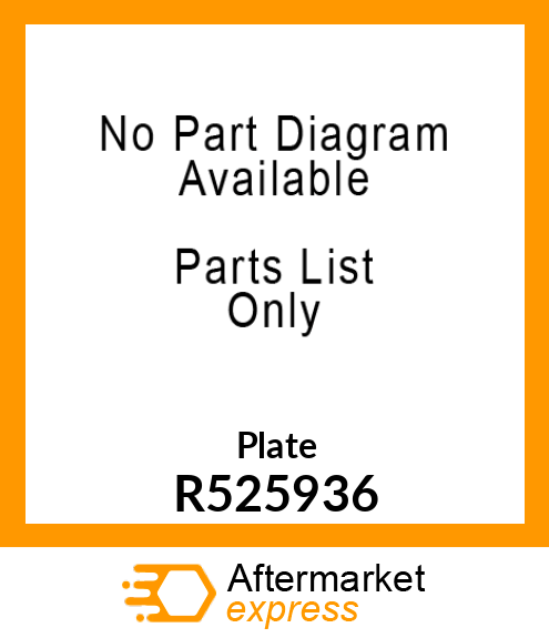 PLATE, FRONT AUX DRIVE R525936