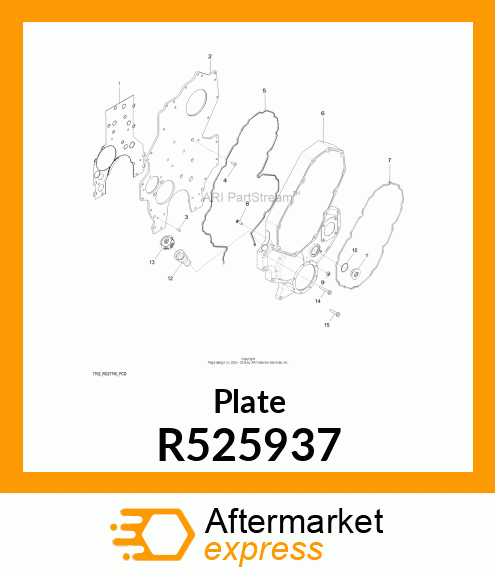 PLATE, FRONT NON R525937