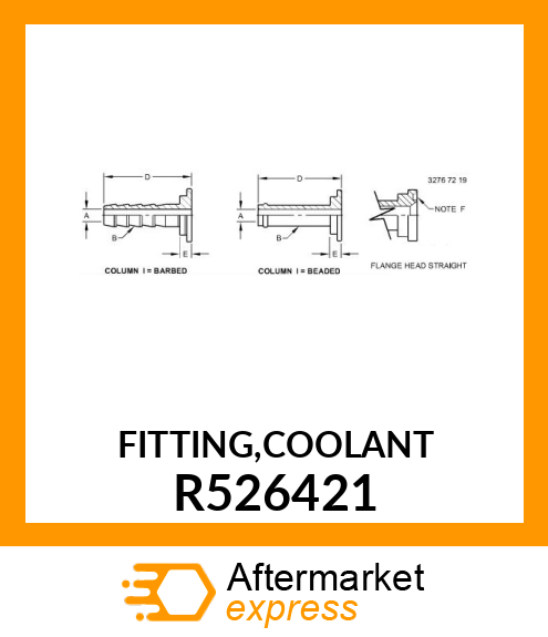 FITTING,COOLANT R526421