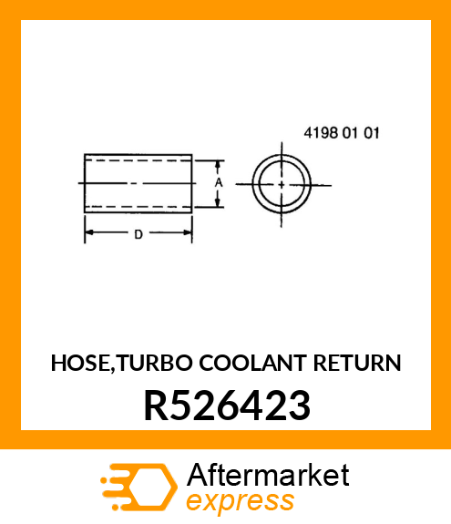 HOSE,TURBO COOLANT RETURN R526423