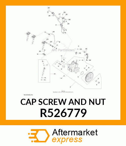 CAP SCREW AND NUT R526779