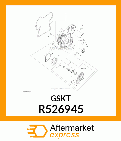 GASKET, TIMING GEAR COVER R526945