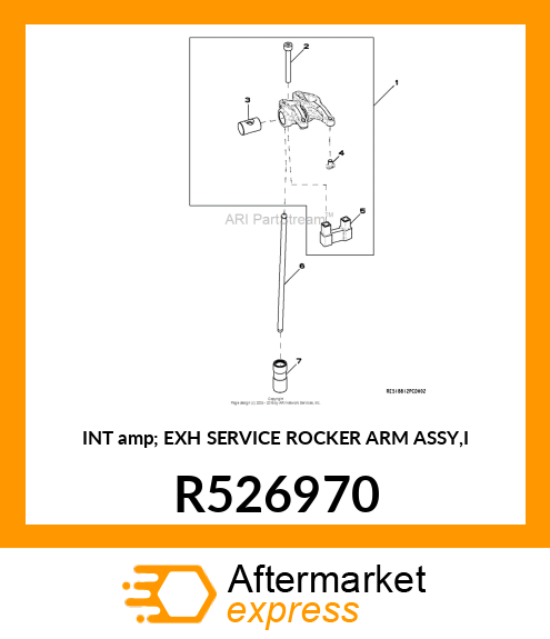 INT amp; EXH SERVICE ROCKER ARM ASSY,I R526970