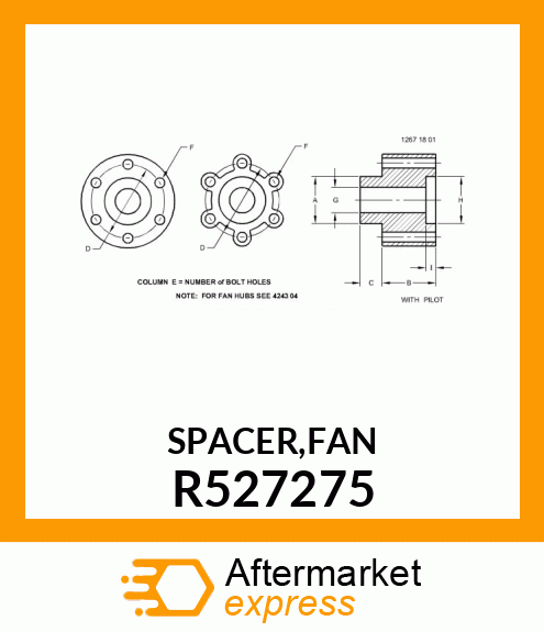 SPACER,FAN R527275