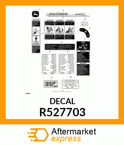 LABEL, FUEL INLET R527703