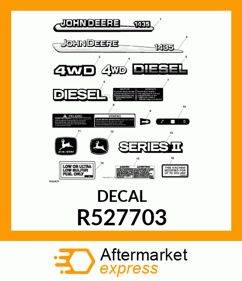 LABEL, FUEL INLET R527703