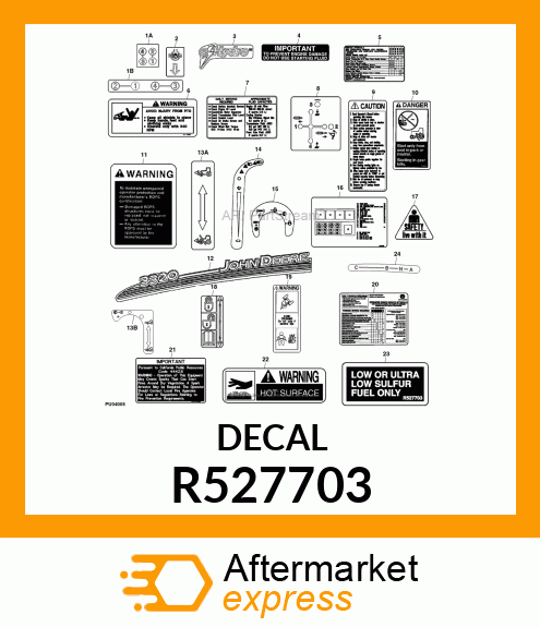 LABEL, FUEL INLET R527703