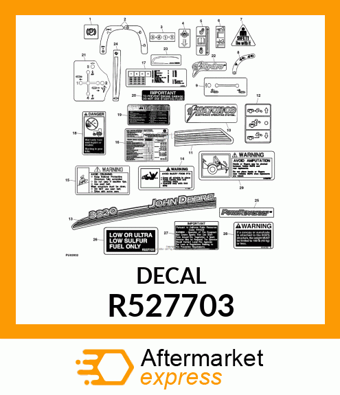 LABEL, FUEL INLET R527703