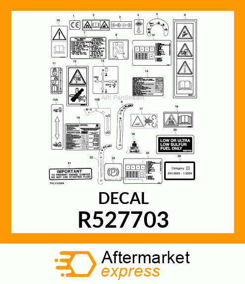 LABEL, FUEL INLET R527703