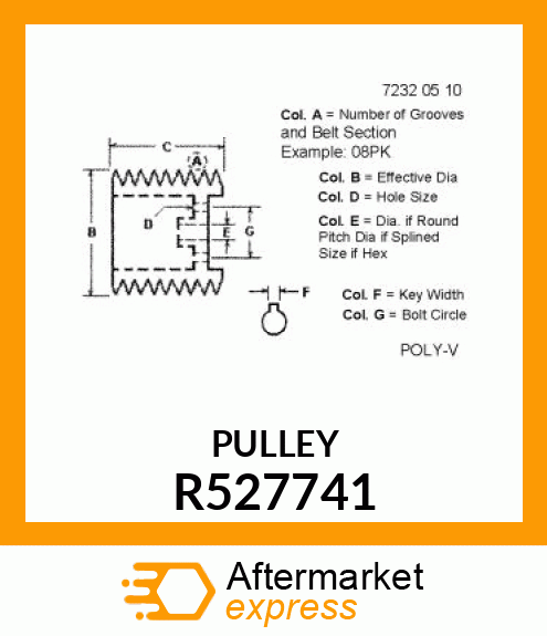 PULLEY,CRANKSHAFT R527741