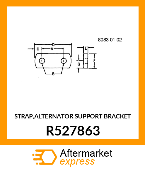 STRAP,ALTERNATOR SUPPORT BRACKET R527863