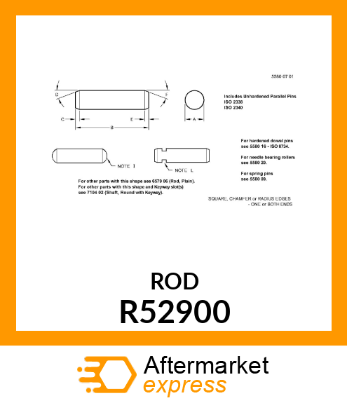 QUICK LOCK PIN, PISTON R52900