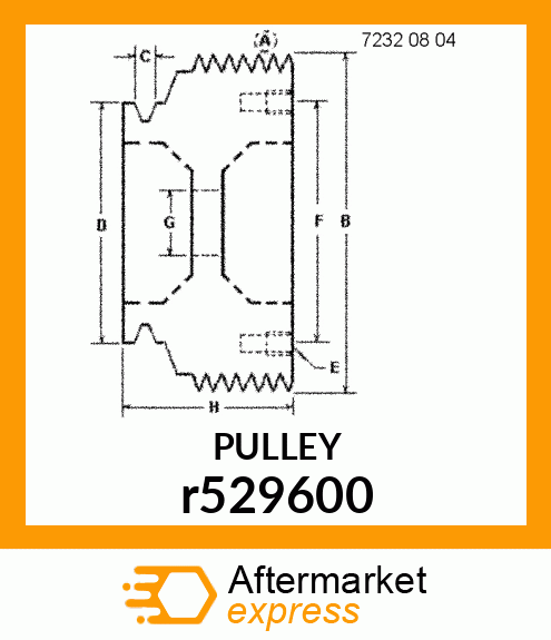 PULLEY, WITH DAMPENER,CRANK PULLEY r529600