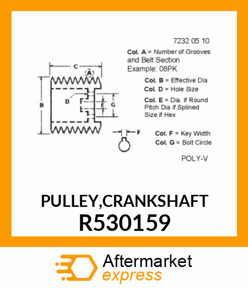 PULLEY,CRANKSHAFT R530159