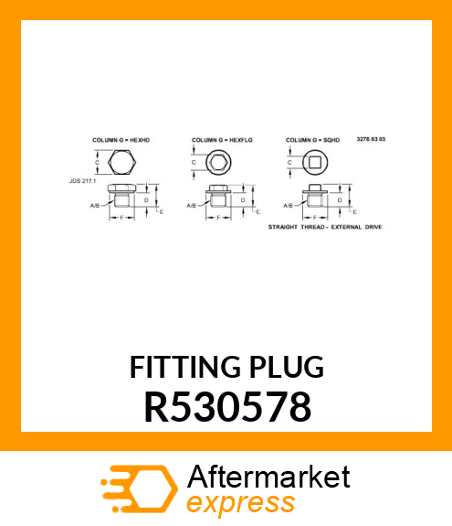 FITTING PLUG R530578